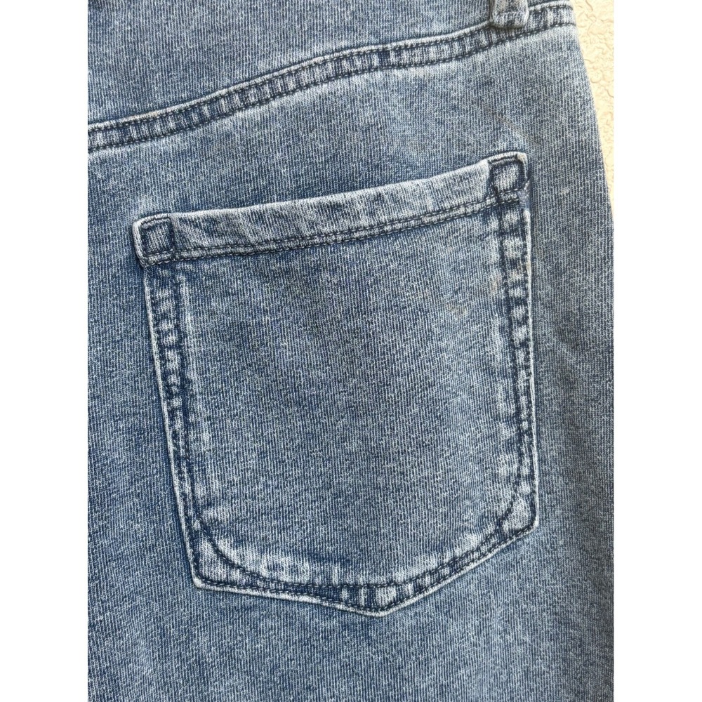 Good American Good Wide Leg Jeans Light Blue Acid Wash High Rise Denim 10/30 - Picture 7 of 9
